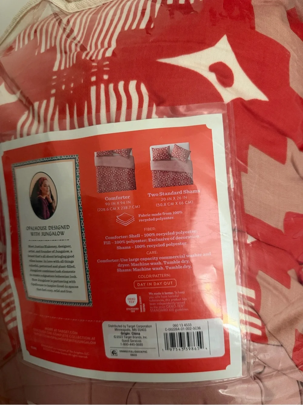 Opalhouse Red & Cream Geometric Printed Comforter
